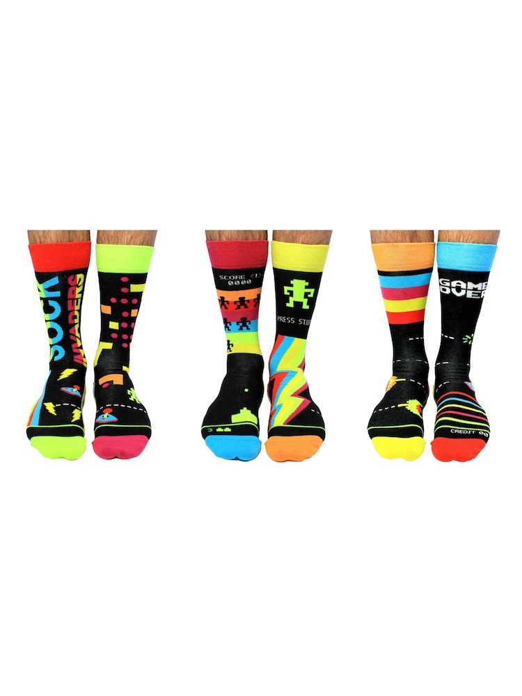 United Odd Socks Black Space Invaders Space Invaders Socks - Image 2 of 10