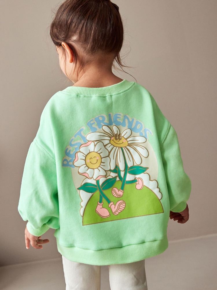 Bright Green Sweatshirt (3mths-7yrs) - Image 1 of 5 Bright Green Sweatshirt (3mths-7yrs) - Image 1 of 5