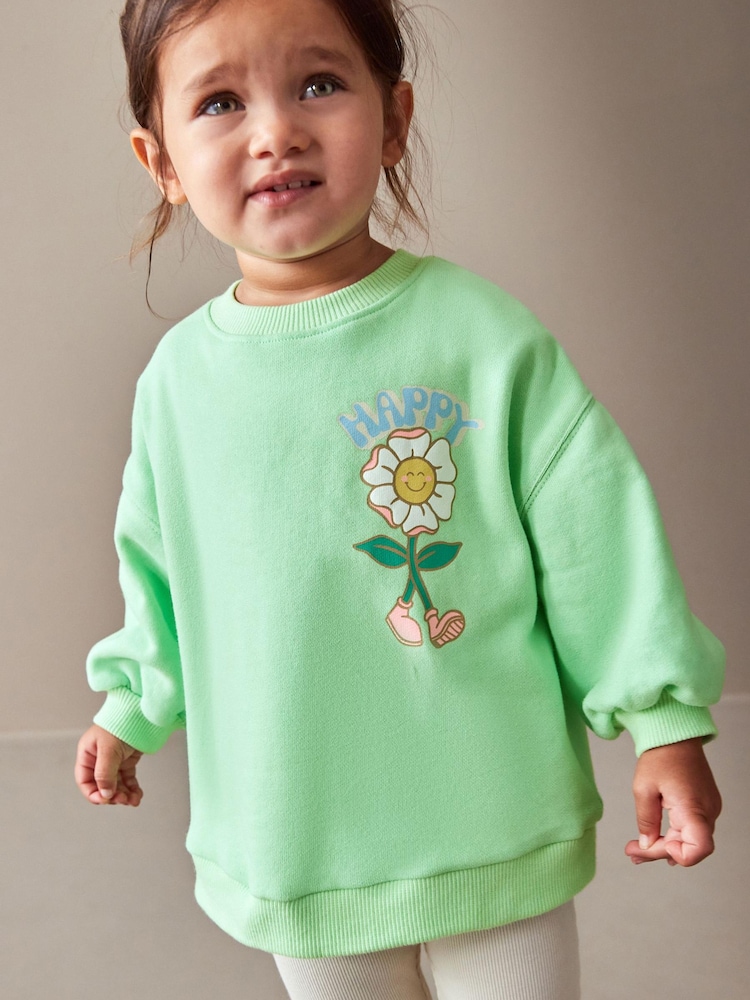 Bright Green Sweatshirt (3mths-7yrs) - Image 2 of 5 Bright Green Sweatshirt (3mths-7yrs) - Image 2 of 5