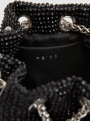 Reiss Black Demi Crystal Bucket Mini Bag - Image 3 of 6