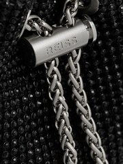 Reiss Black Demi Crystal Bucket Mini Bag - Image 5 of 6