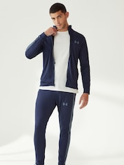 Under Armour Navy/Grey Under Armour Grey/Black Rival Knit Hooded Tracksuit - Image 1 of 5