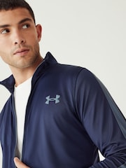 Under Armour Navy/Grey Under Armour Grey/Black Rival Knit Hooded Tracksuit - Image 3 of 5