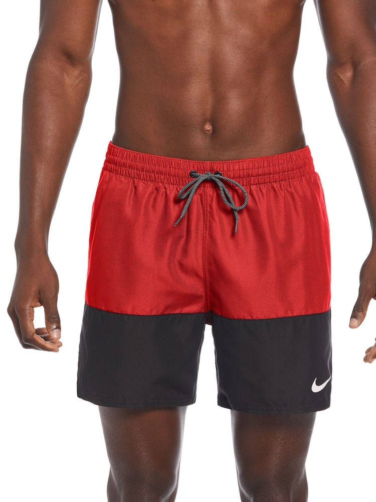 Nike Red 5 Inch Essential Volley Swim Shorts - Image 1 of 6