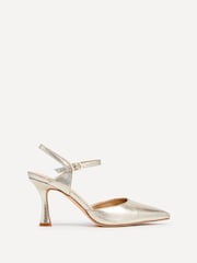 Linzi Gold Natalia Open Back Stiletto Court Heels - Image 2 of 5