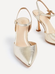 Linzi Gold Natalia Open Back Stiletto Court Heels - Image 4 of 5