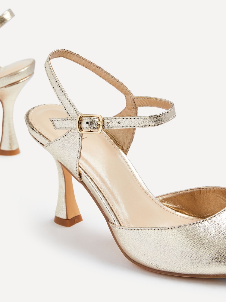 Linzi Gold Natalia Open Back Stiletto Court Heels - Image 5 of 5