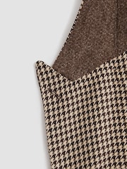 Reiss Black/Ivory Gown Slim Fit Single Breasted Dogtooth Blazer - Image 5 of 6