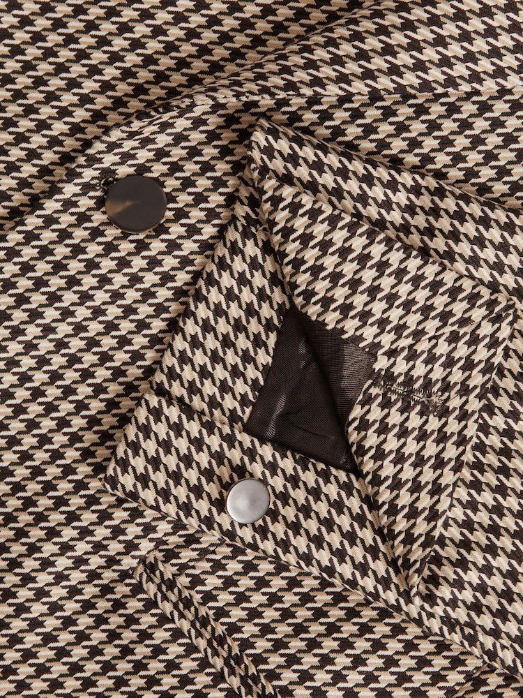 Reiss Black/Ivory Gown Slim Fit Single Breasted Dogtooth Blazer - Image 6 of 6