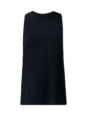 Sweaty Betty Black Soft Flow Studio Longline Tank Top - Image 5 of 6