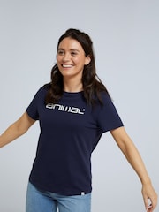 Animal Aqua Blue Womens Marina Logo 100% Cotton T-Shirt - Image 2 of 6