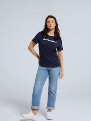 Animal Aqua Blue Womens Marina Logo 100% Cotton T-Shirt - Image 4 of 6