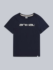Animal Aqua Blue Womens Marina Logo 100% Cotton T-Shirt - Image 5 of 6
