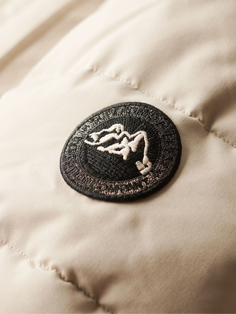 Superdry Grey Everest Longline Puffer Coat - Image 6 of 6