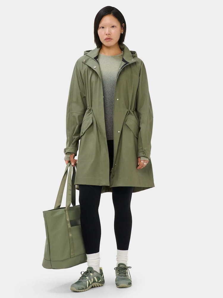 Sweaty Betty Green Motion Waterproof Mid Parka - Image 2 of 7 Sweaty Betty Green Motion Waterproof Mid Parka - Image 2 of 7