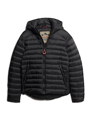 Superdry Black Hooded Fuji Sports Padded Jacket - Image 4 of 6