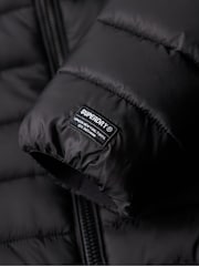 Superdry Black Hooded Fuji Sports Padded Jacket - Image 5 of 6