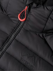 Superdry Black Hooded Fuji Sports Padded Jacket - Image 6 of 6