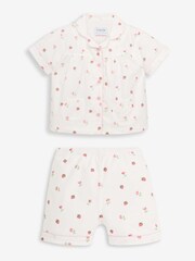 JoJo Maman Bébé White Woven Pyjamas - Image 3 of 6