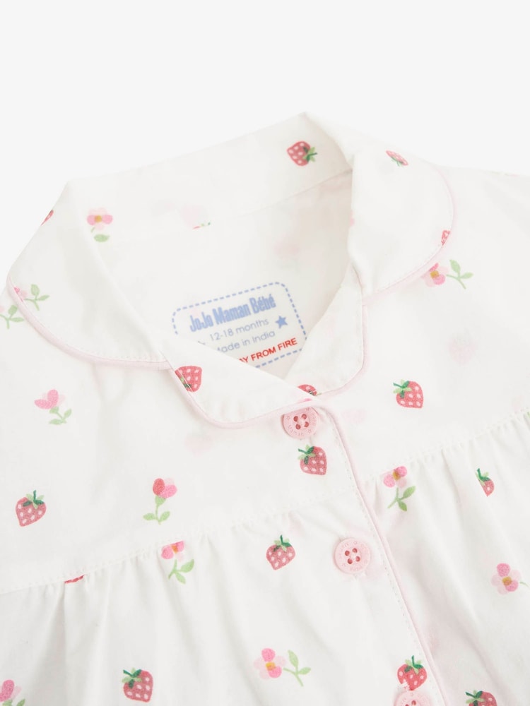 JoJo Maman Bébé White Woven Pyjamas - Image 6 of 6