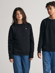 Schwarz - GANT Sweatshirt mit Schildlogo - Bild 2 von 5