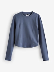 Blau - Bluse in Korsettoptik - Bild 5 von 6
