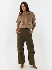 Threadbare Green Cargo Utility Trousers - Image 1 of 3