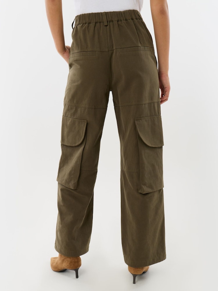 Threadbare Green Cargo Utility Trousers - Image 2 of 3 Threadbare Green Cargo Utility Trousers - Image 2 of 3