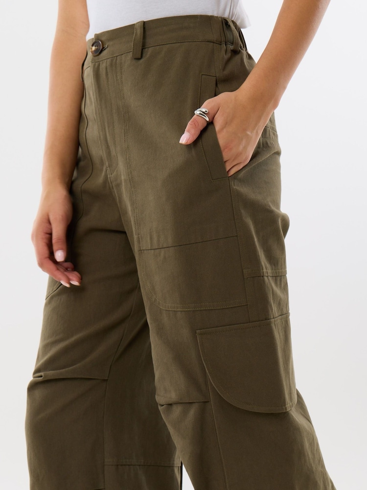 Threadbare Green Cargo Utility Trousers - Image 3 of 3 Threadbare Green Cargo Utility Trousers - Image 3 of 3