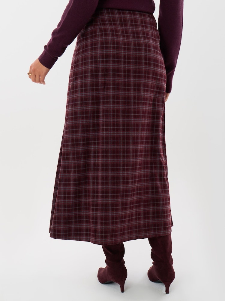 Threadbare Red Midaxi Buckle Wrap Skirt - Image 2 of 4
