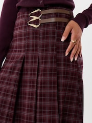 Threadbare Red Midaxi Buckle Wrap Skirt - Image 4 of 4