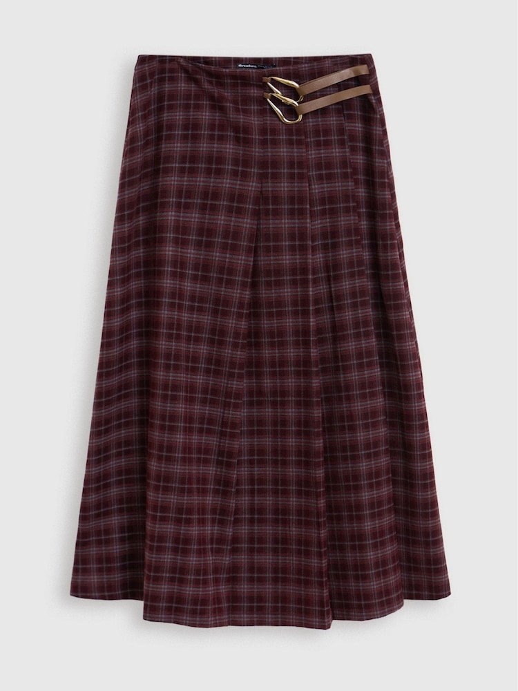 Threadbare Red Midaxi Buckle Wrap Skirt - Image 5 of 5 Threadbare Red Midaxi Buckle Wrap Skirt - Image 5 of 5