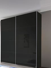 Rauch Dark Grey 1.8m Sliding Courtney Glass Semi Fitted Wardrobe - Image 1 of 2