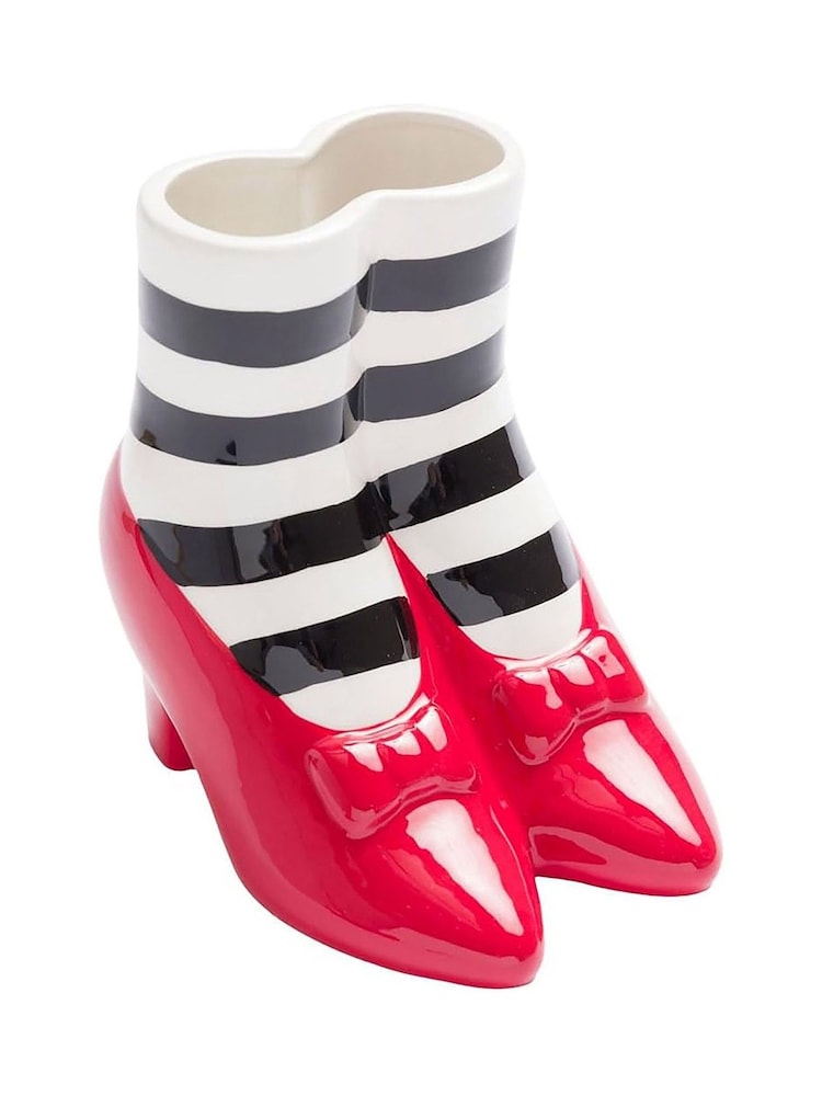 MenKind White Wizard Of Oz Red Slippers Vase - Image 2 of 7 MenKind White Wizard Of Oz Red Slippers Vase - Image 2 of 7
