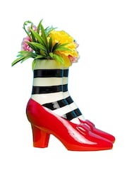 MenKind White Wizard Of Oz Red Slippers Vase - Image 6 of 7