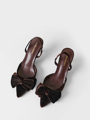 Zapatos de tacón bajo con lazo de terciopelo Threadbare - Imagen 1 de 5