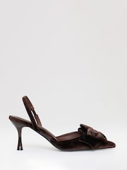 Zapatos de tacón bajo con lazo de terciopelo Threadbare - Imagen 3 de 5