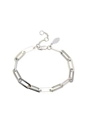 Oliver Bonas Silver Tone Austen Waterproof Paperclip Chain Bracelet - Image 3 of 3