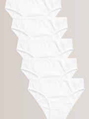 White Bikini Briefs 5 Pack (5-16yrs) - Image 1 of 2