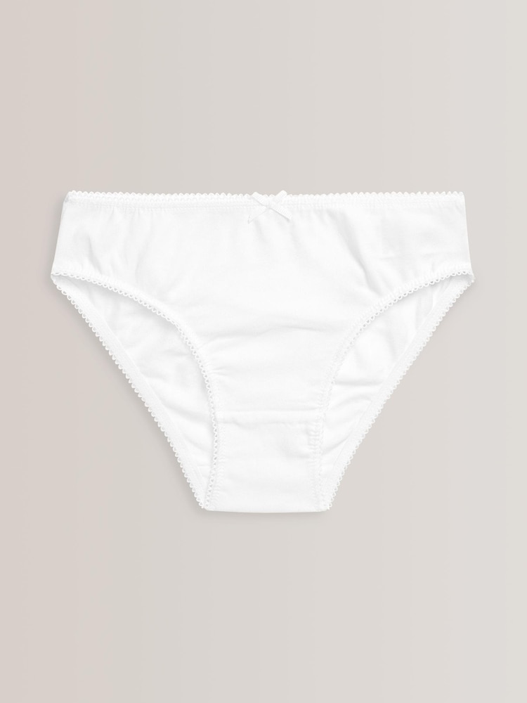 White Bikini Briefs 5 Pack (5-16yrs) - Image 2 of 2