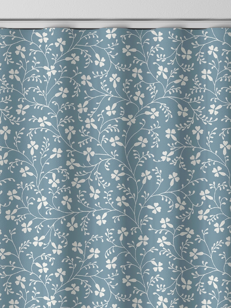Laura Ashley Newport Blue Campion Made to Measure Curtains - Image 8 of 8