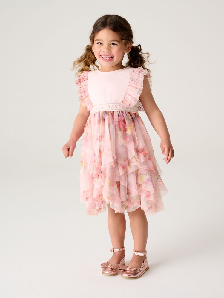 Baker by Ted Baker Floral Mesh Mockable Dress - Image 1 of 9