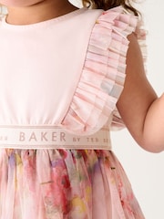 Baker by Ted Baker Floral Mesh Mockable Dress - Image 3 of 9