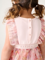 Baker by Ted Baker Floral Mesh Mockable Dress - Image 4 of 9