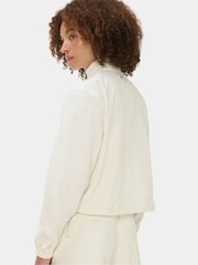Sweaty Betty White Seersucker Textured Zip Up Jacket - Image 3 of 6