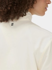 Sweaty Betty White Seersucker Textured Zip Up Jacket - Image 4 of 6