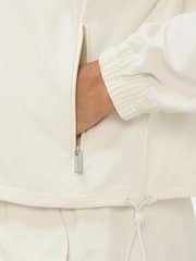Sweaty Betty White Seersucker Textured Zip Up Jacket - Image 5 of 6