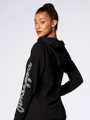 Pineapple Dark Black Pineapple Khaki Silver Longline Hoodie - Image 2 of 7