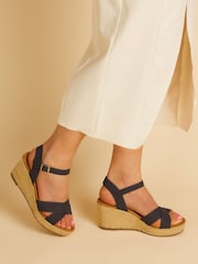Pavers Navy Pavers Lightweight Platform Espadrilles - Image 1 of 6
