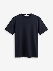 Navy Blue Heavyweight Short Sleeve Crew Neck T-Shirt - Image 4 of 4